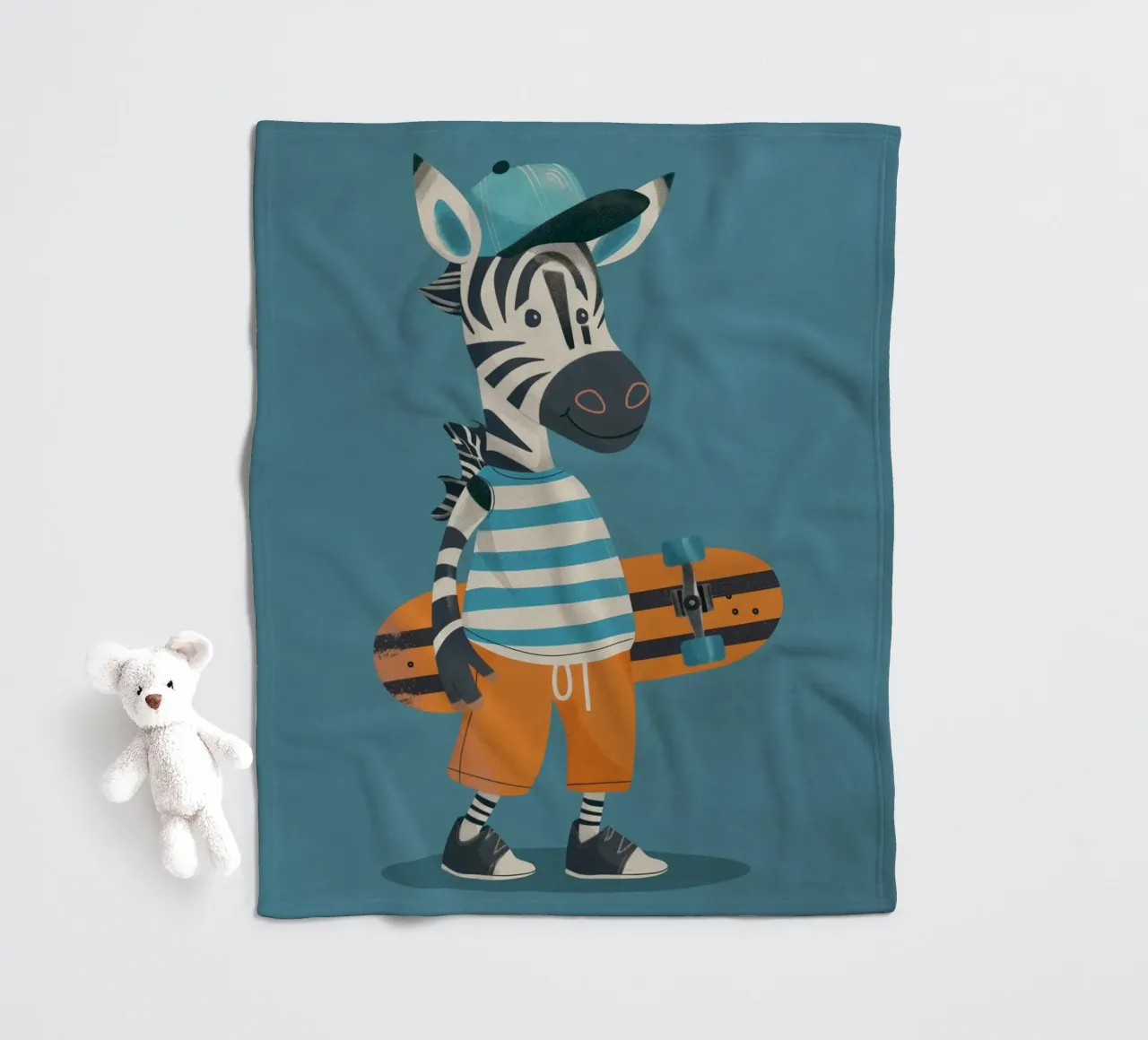 Boho Nursery 6 Zebra coperta in pile da Boho Print Collection