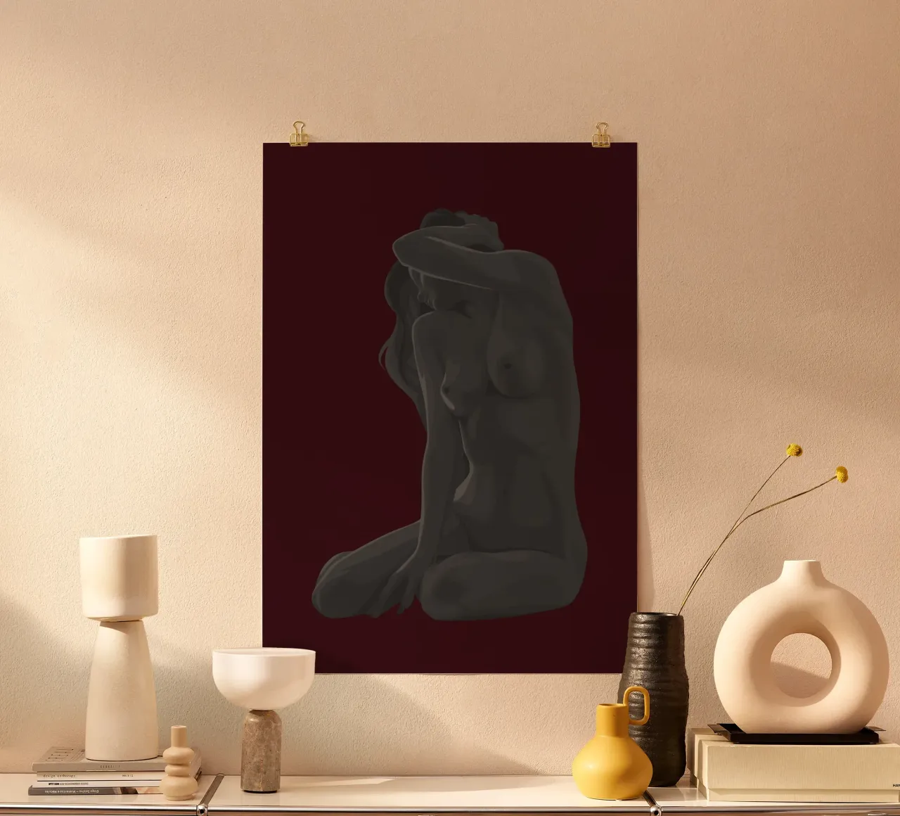 Curvenude poster con telaio in plastica da curve_tamer