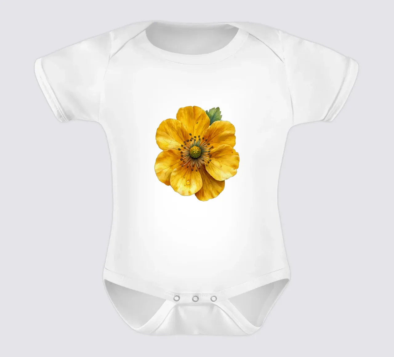 Globeflower 2 body neonato maniche corte da Bold Blooms