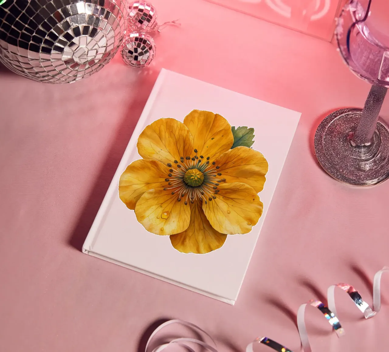 Globeflower 2 notebook by Bold Blooms