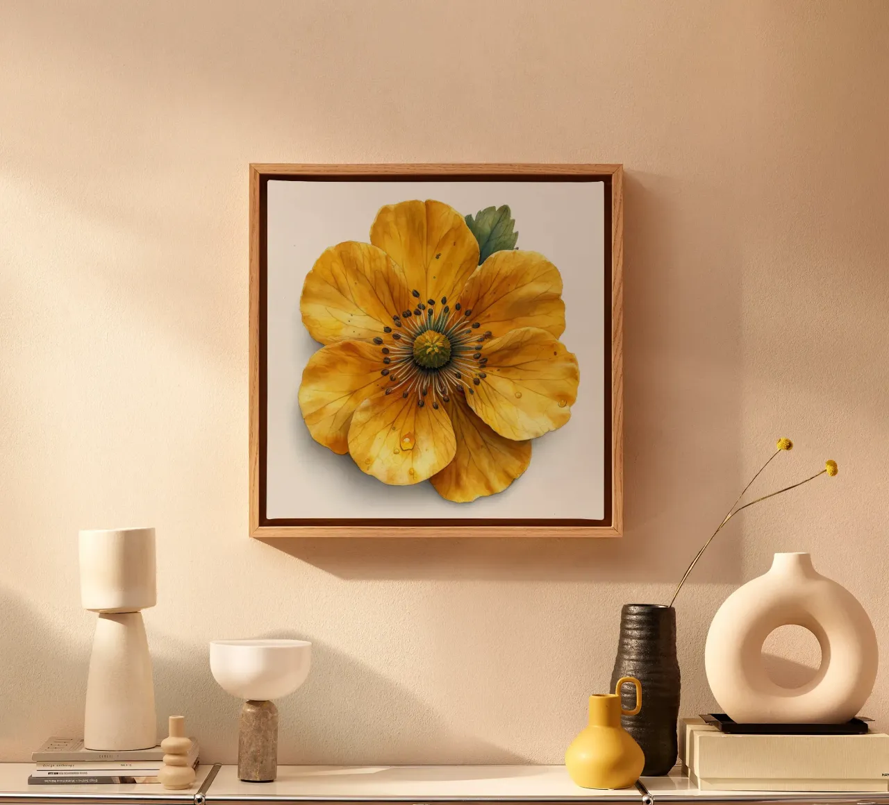 Globeflower 2 tela con Cornice a cassetta da Bold Blooms