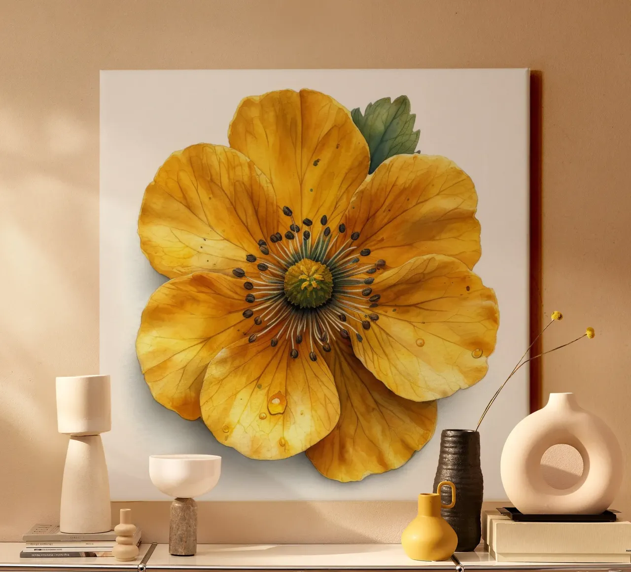 Globeflower 2 tela con Cornice a cassetta da Bold Blooms