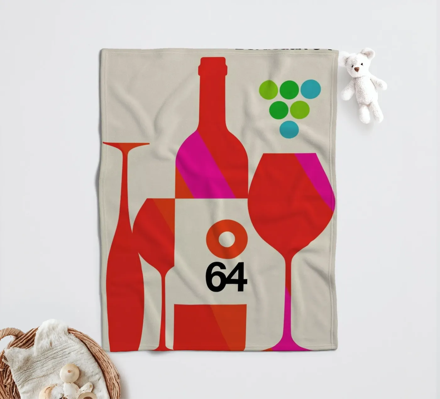 Bordeaux Fleecedecke von Bo Lundberg