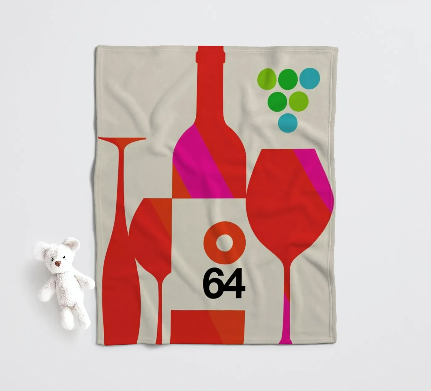 Bordeaux Fleecedecke von Bo Lundberg