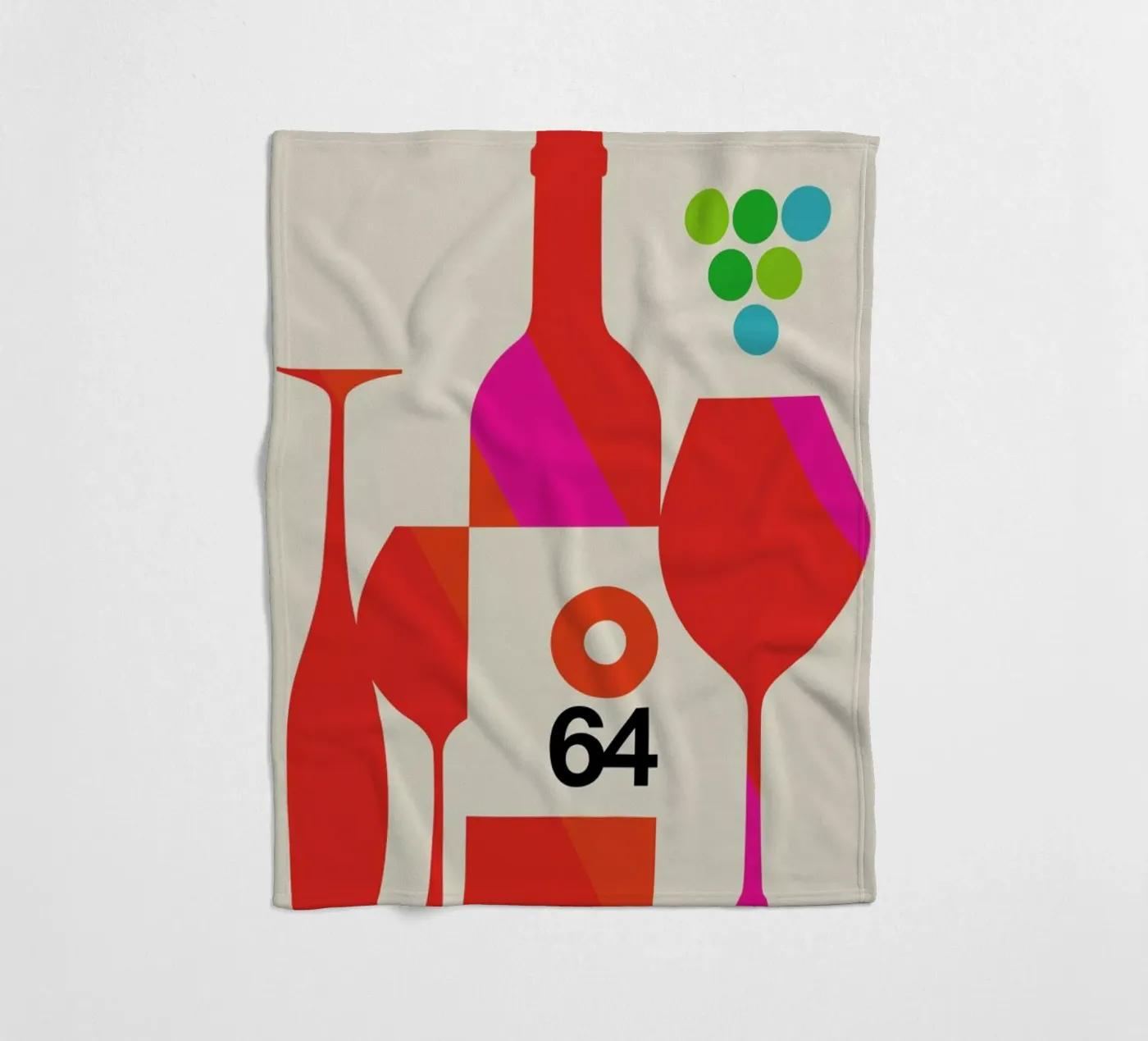 Bordeaux Fleecedecke von Bo Lundberg