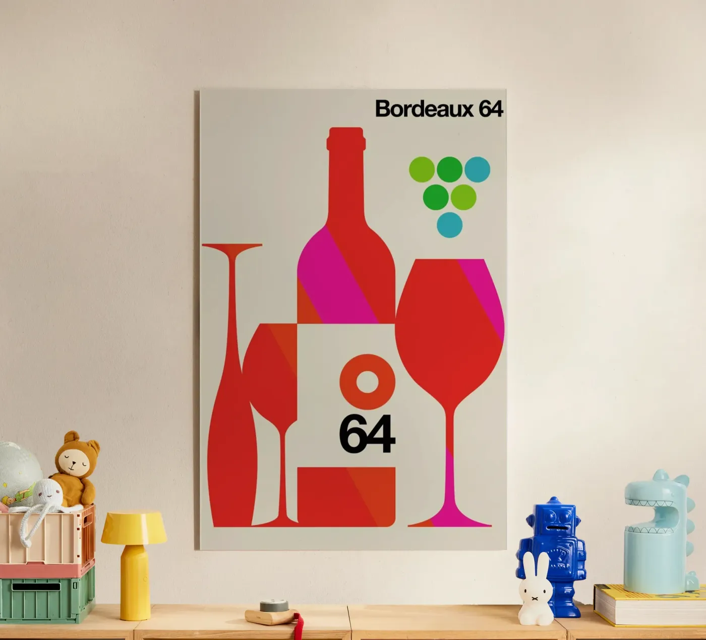 Bordeaux Acryl-Glas von Bo Lundberg