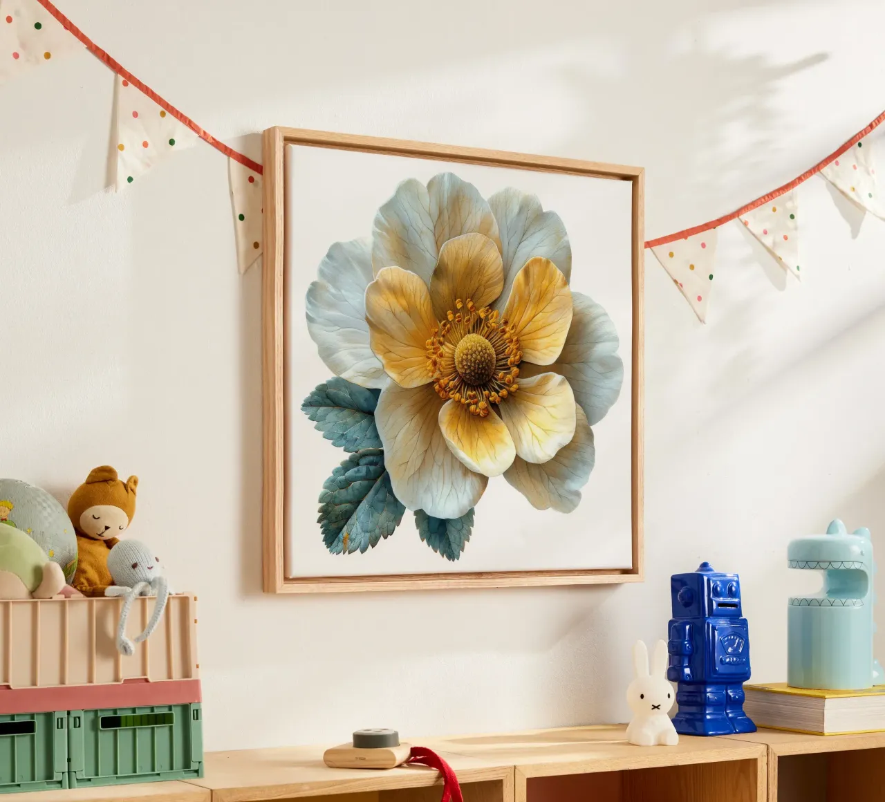 Globeflower 3 tela con Cornice a cassetta da Bold Blooms