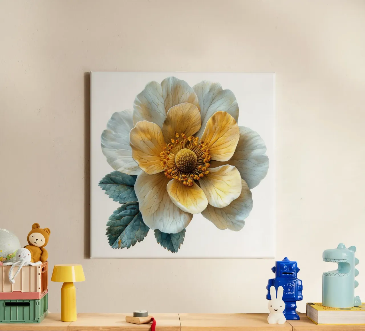 Globeflower 3 tela con Cornice a cassetta da Bold Blooms