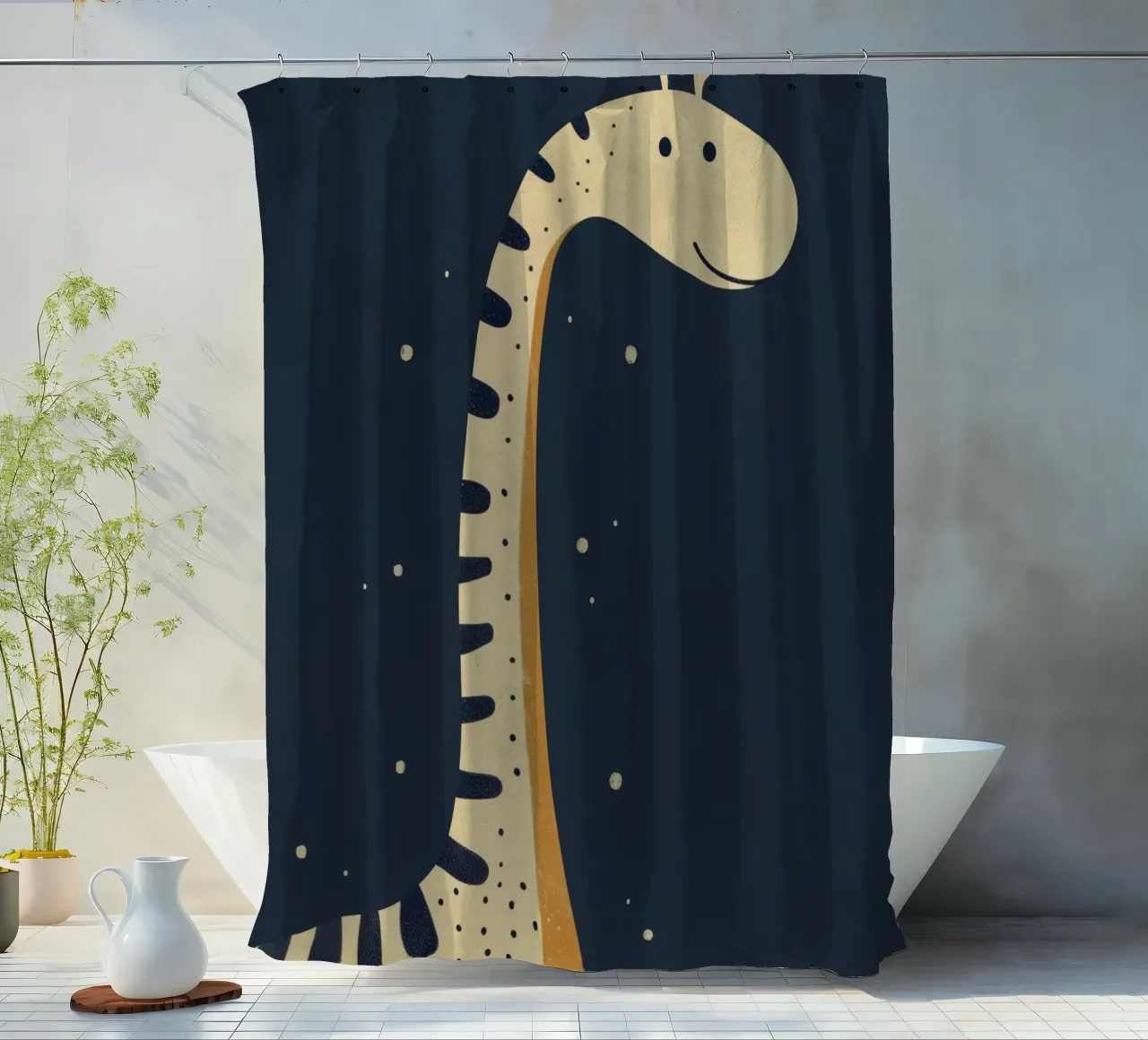 Boho Nursery 7 Dinosaur 1 tenda da doccia da Boho Print Collection