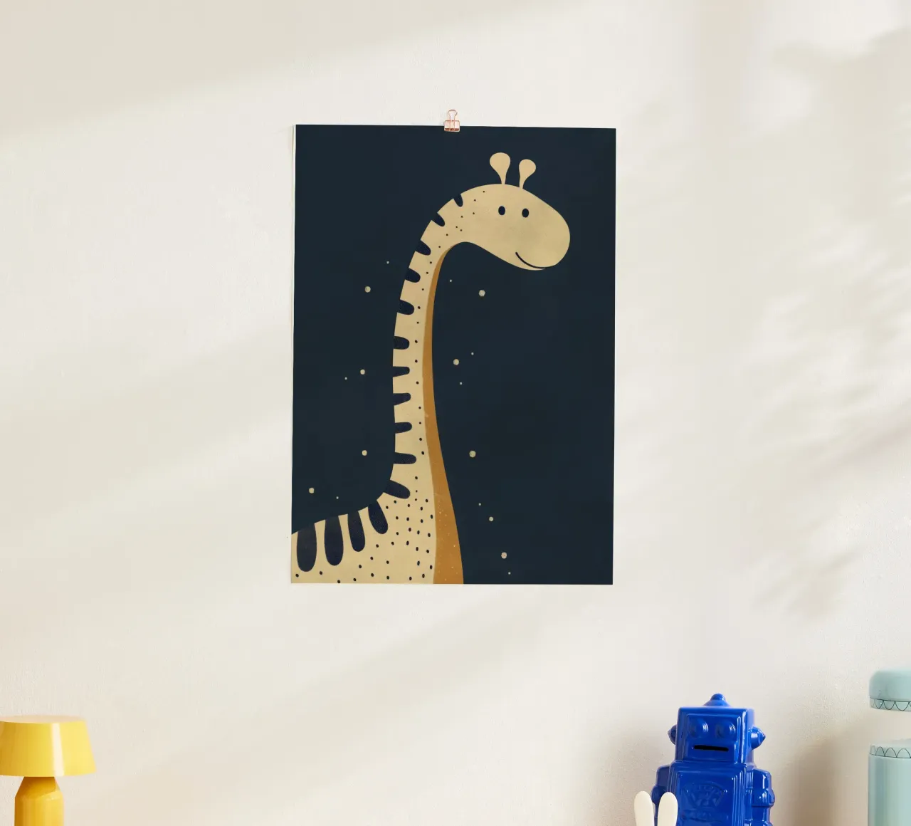Boho Nursery 7 Dinosaur 1 poster con telaio in plastica da Boho Print Collection