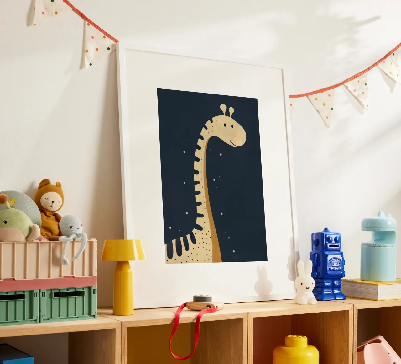 Boho Nursery 7 Dinosaur 1 poster con telaio in plastica da Boho Print Collection