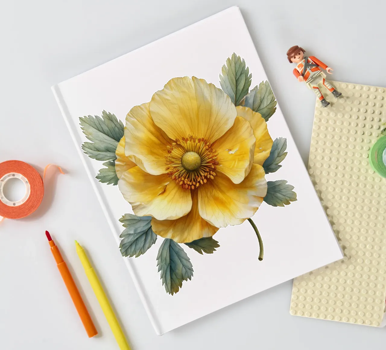 Globeflower 4 notebook by Bold Blooms