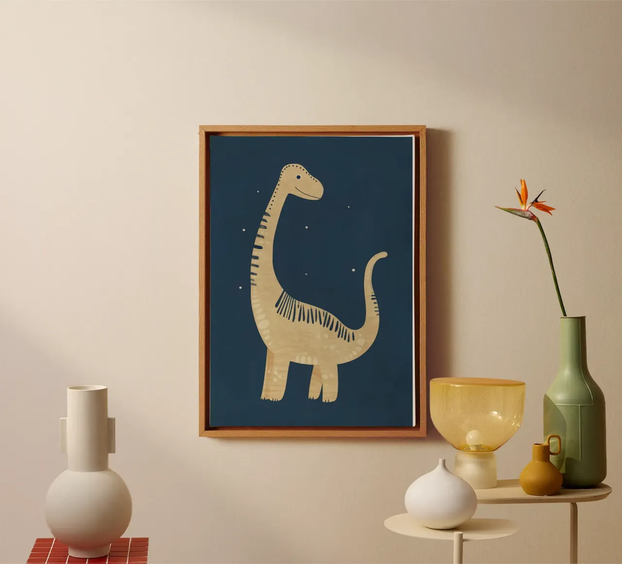 Boho Nursery 7 Dinosaur 2 canvas by Boho Print Collection