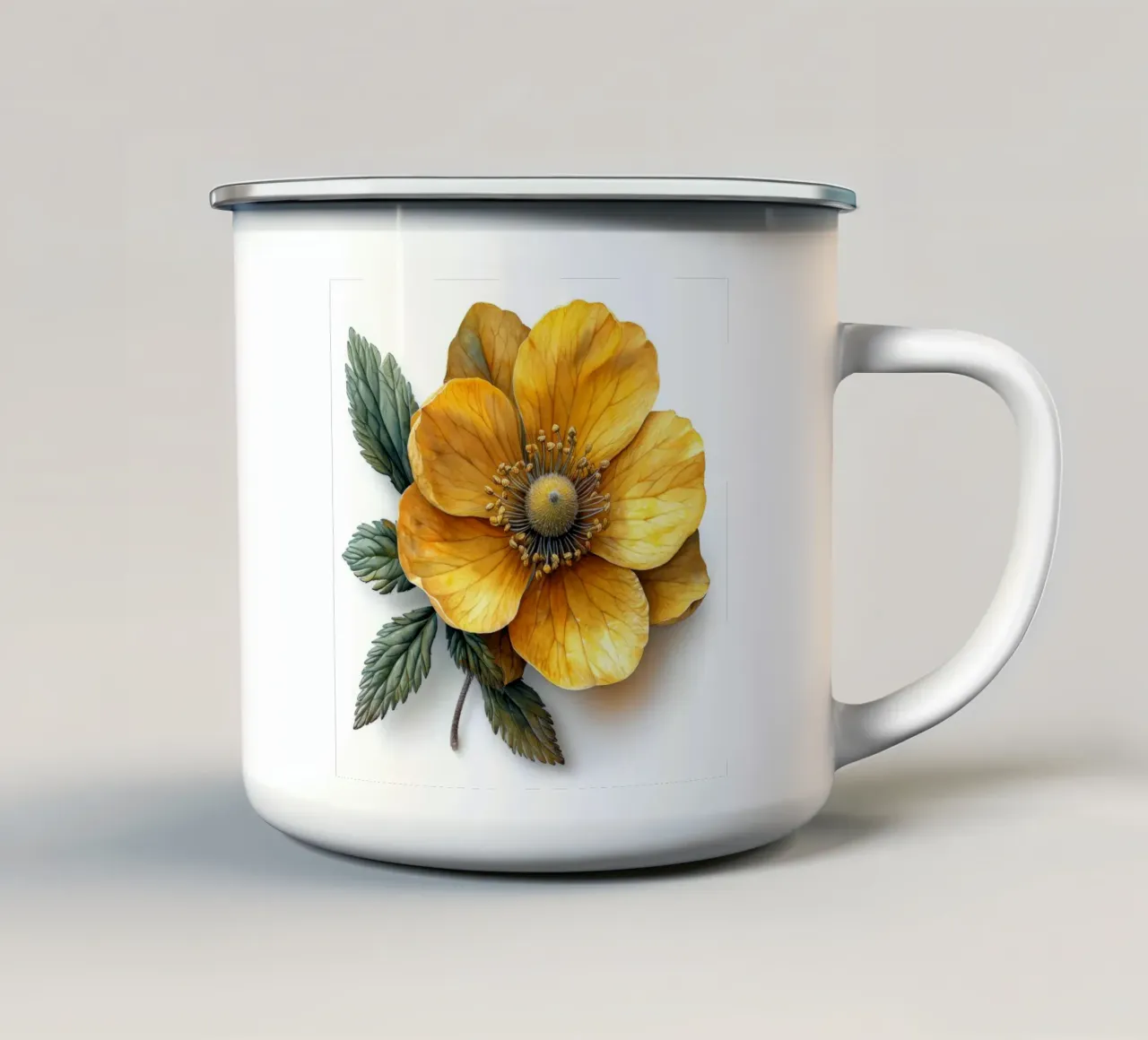 Globeflower 1 tazza in smalto da Bold Blooms