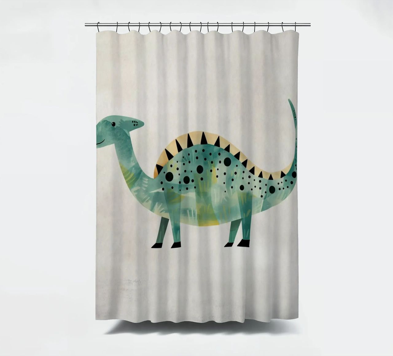 Boho Nursery 8 Dinosaur 1 cortina de baño de Boho Print Collection