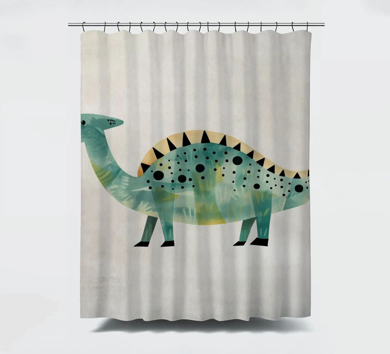 Boho Nursery 8 Dinosaur 1 cortina de baño de Boho Print Collection