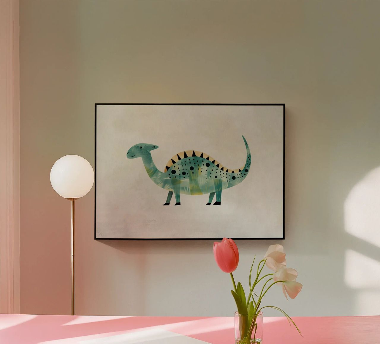 Boho Nursery 8 Dinosaur 1 metacrilato de Boho Print Collection