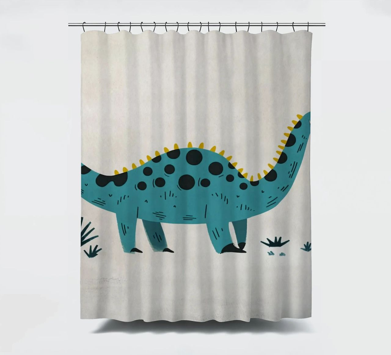 Boho Nursery 8 Dinosaur 2 cortina de baño de Boho Print Collection