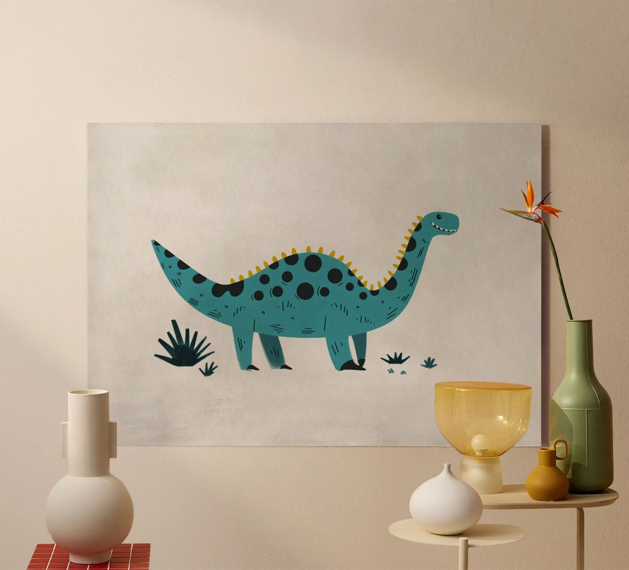 Boho Nursery 8 Dinosaur 2 metacrilato de Boho Print Collection