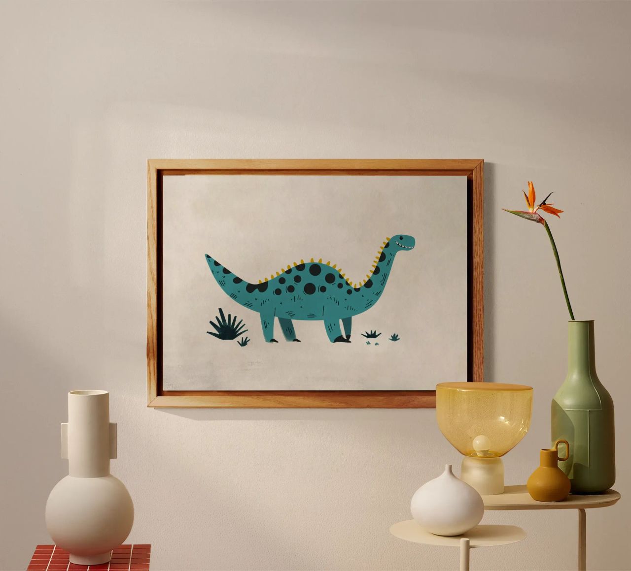 Boho Nursery 8 Dinosaur 2 aluminio dibond de Boho Print Collection