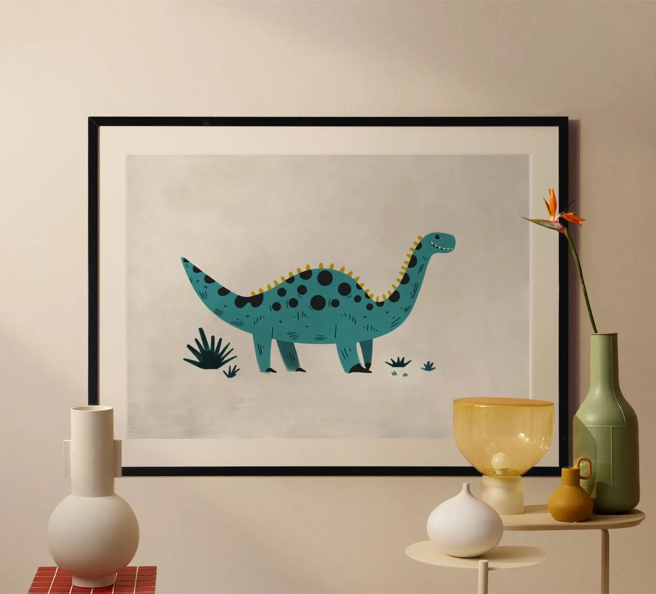 Boho Nursery 8 Dinosaur 2 carta hahnemühle da Boho Print Collection