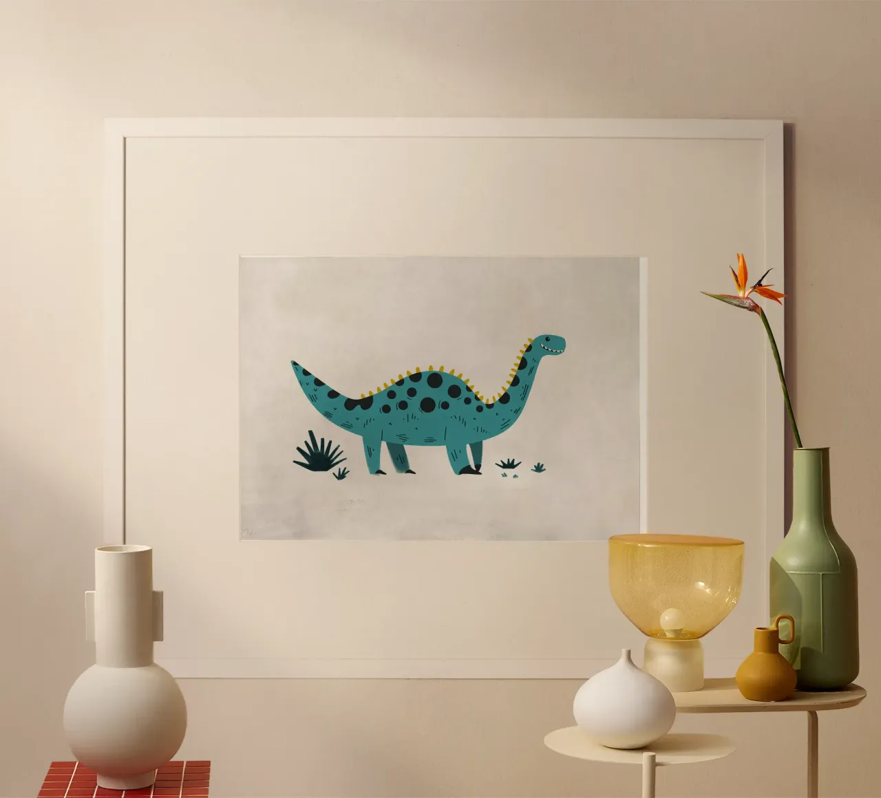 Boho Nursery 8 Dinosaur 2 carta hahnemühle da Boho Print Collection
