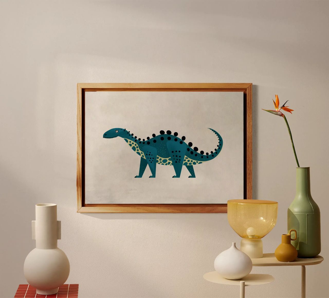 Boho Nursery 8 Dinosaur 3 aluminio dibond de Boho Print Collection