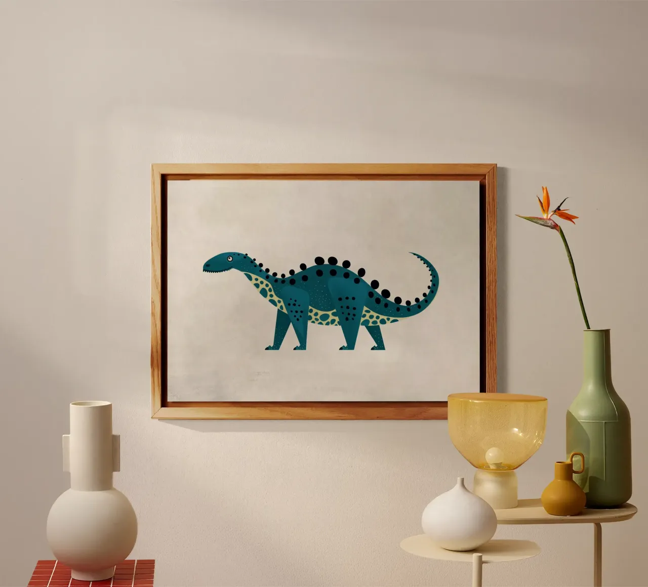 Boho Nursery 8 Dinosaur 3 alluminio dibond da Boho Print Collection