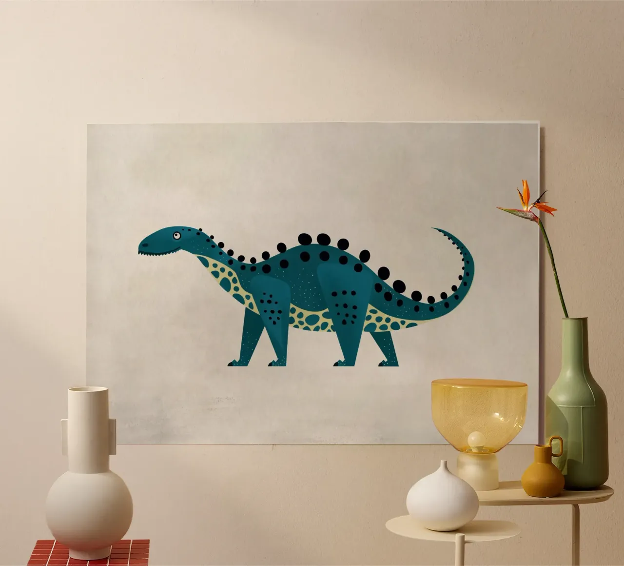 Boho Nursery 8 Dinosaur 3 alluminio dibond da Boho Print Collection