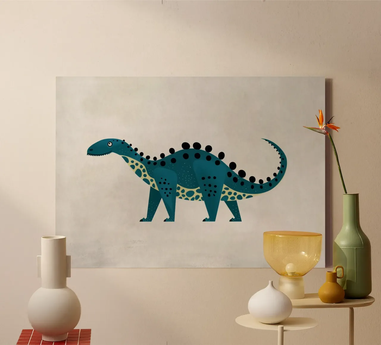 Boho Nursery 8 Dinosaur 3 canvas by Boho Print Collection