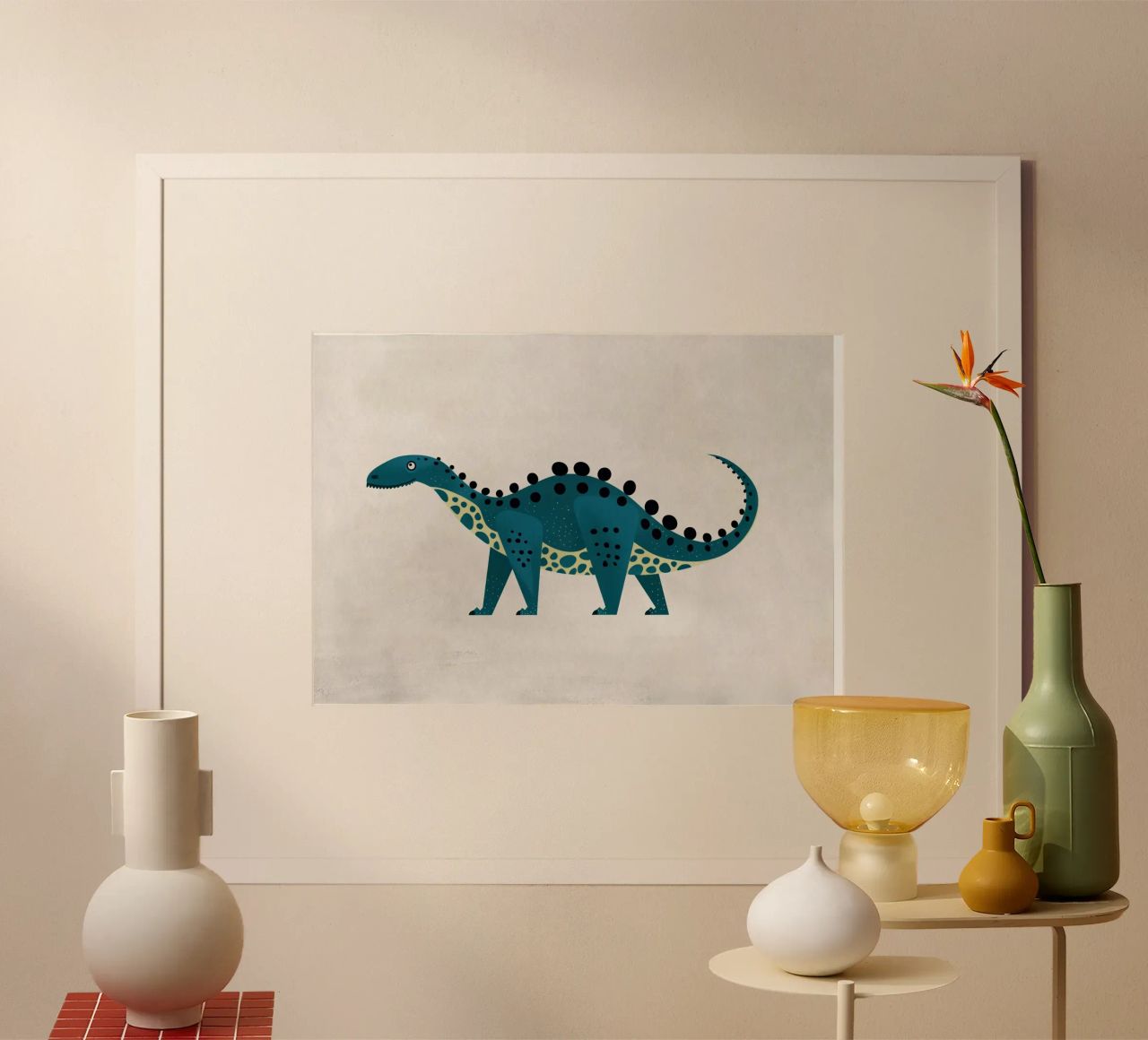 Boho Nursery 8 Dinosaur 3 poster de Boho Print Collection
