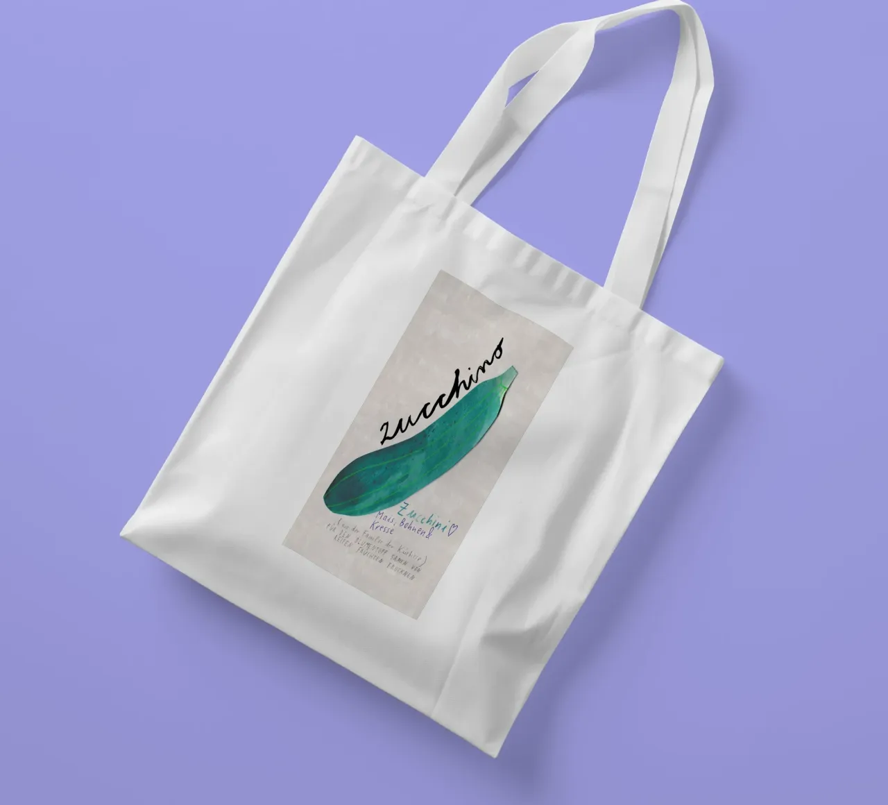 Zucchini tote bag by Rinah Lang