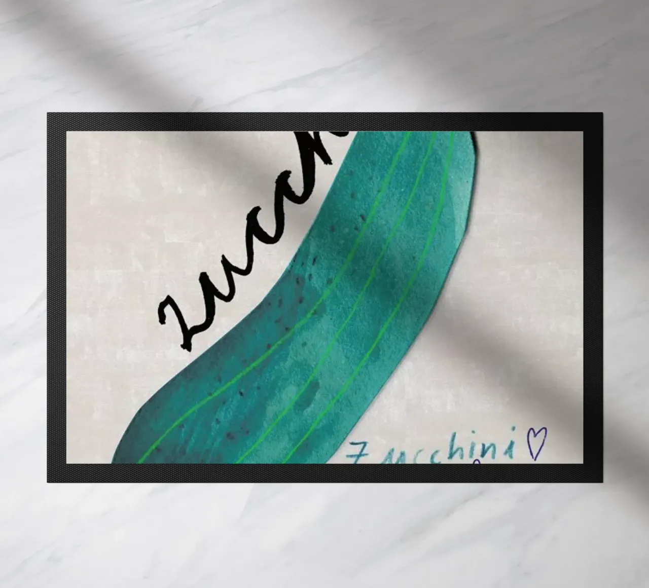 Zucchini doormat by Rinah Lang