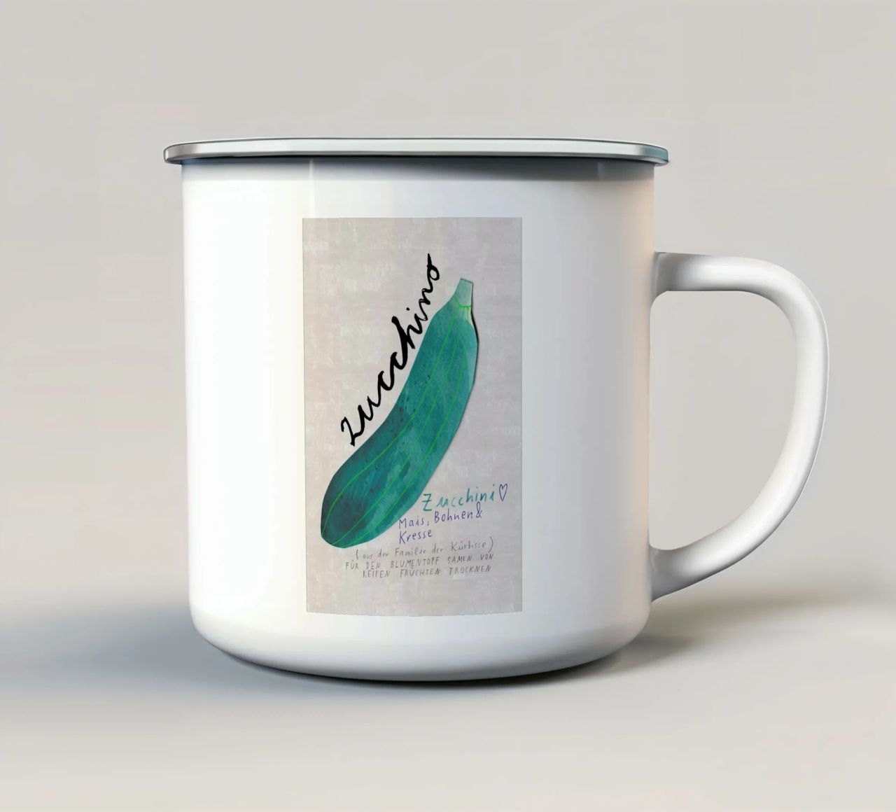 Zucchini tazza in smalto da Rinah Lang