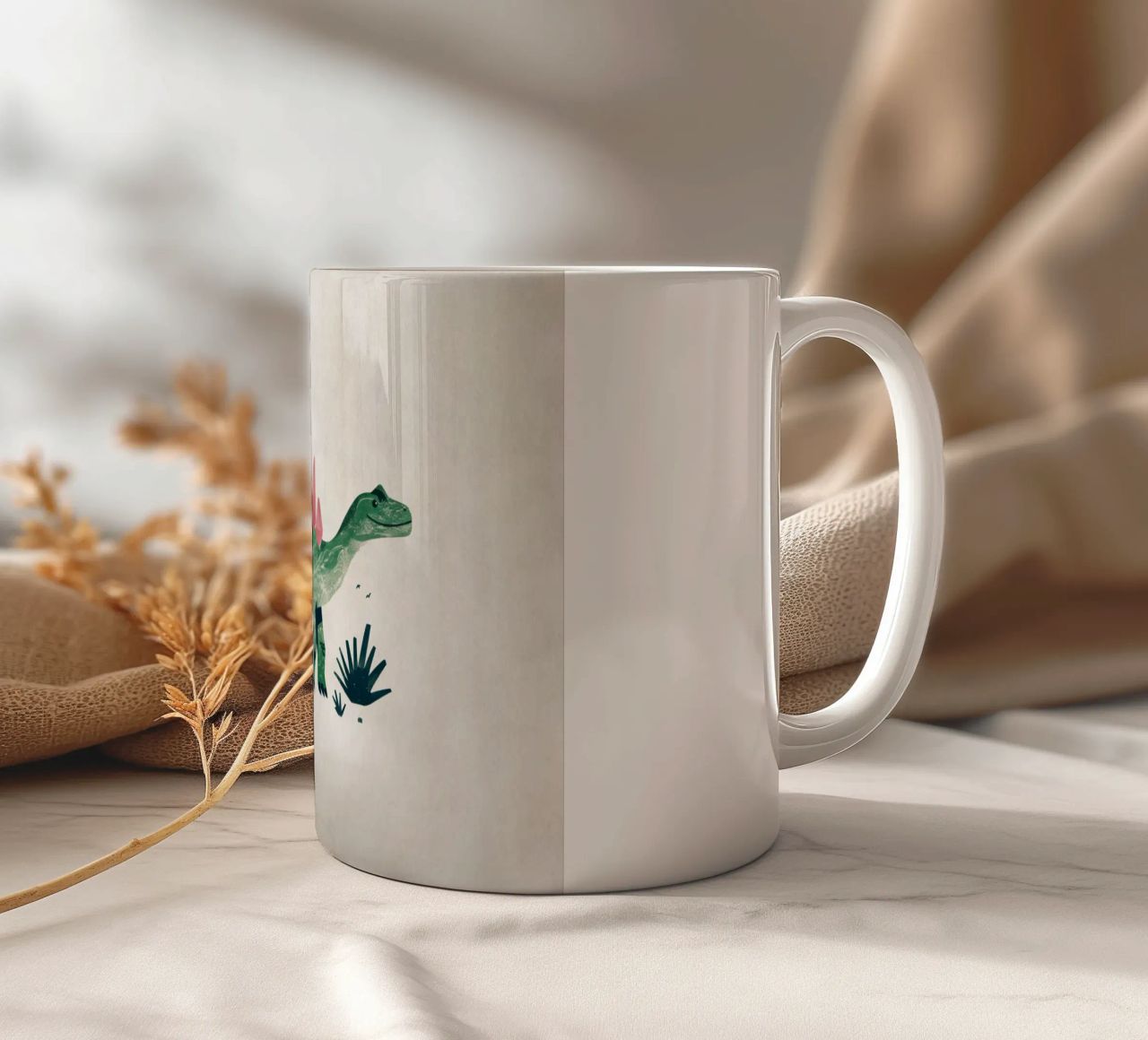 Boho Nursery 8 Dinosaur 4 taza de cerámica de Boho Print Collection