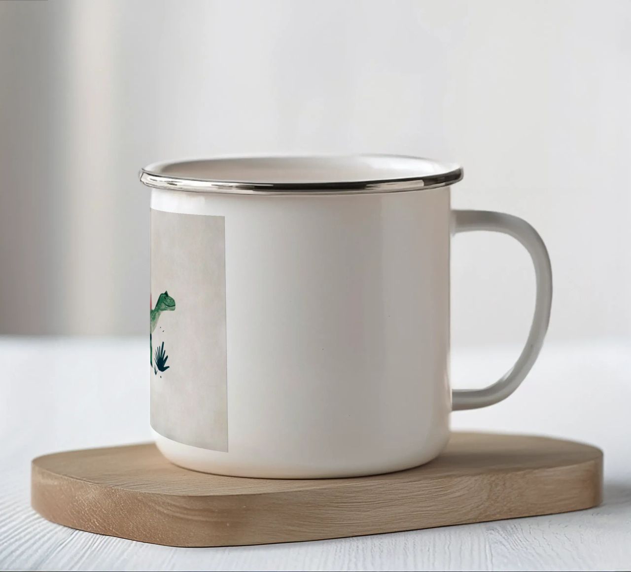 Boho Nursery 8 Dinosaur 4 taza de esmalte de Boho Print Collection