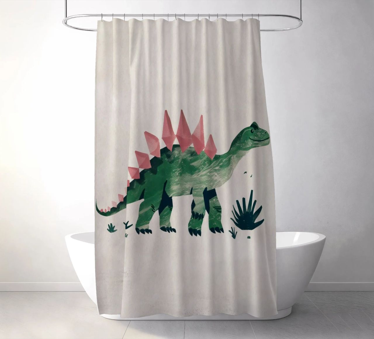 Boho Nursery 8 Dinosaur 4 cortina de baño de Boho Print Collection