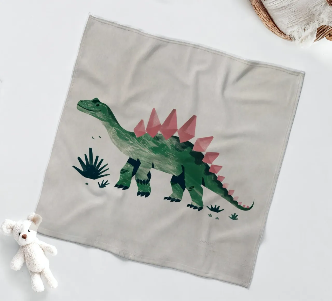 Boho Nursery 8 Dinosaur 4 coperta in pile da Boho Print Collection