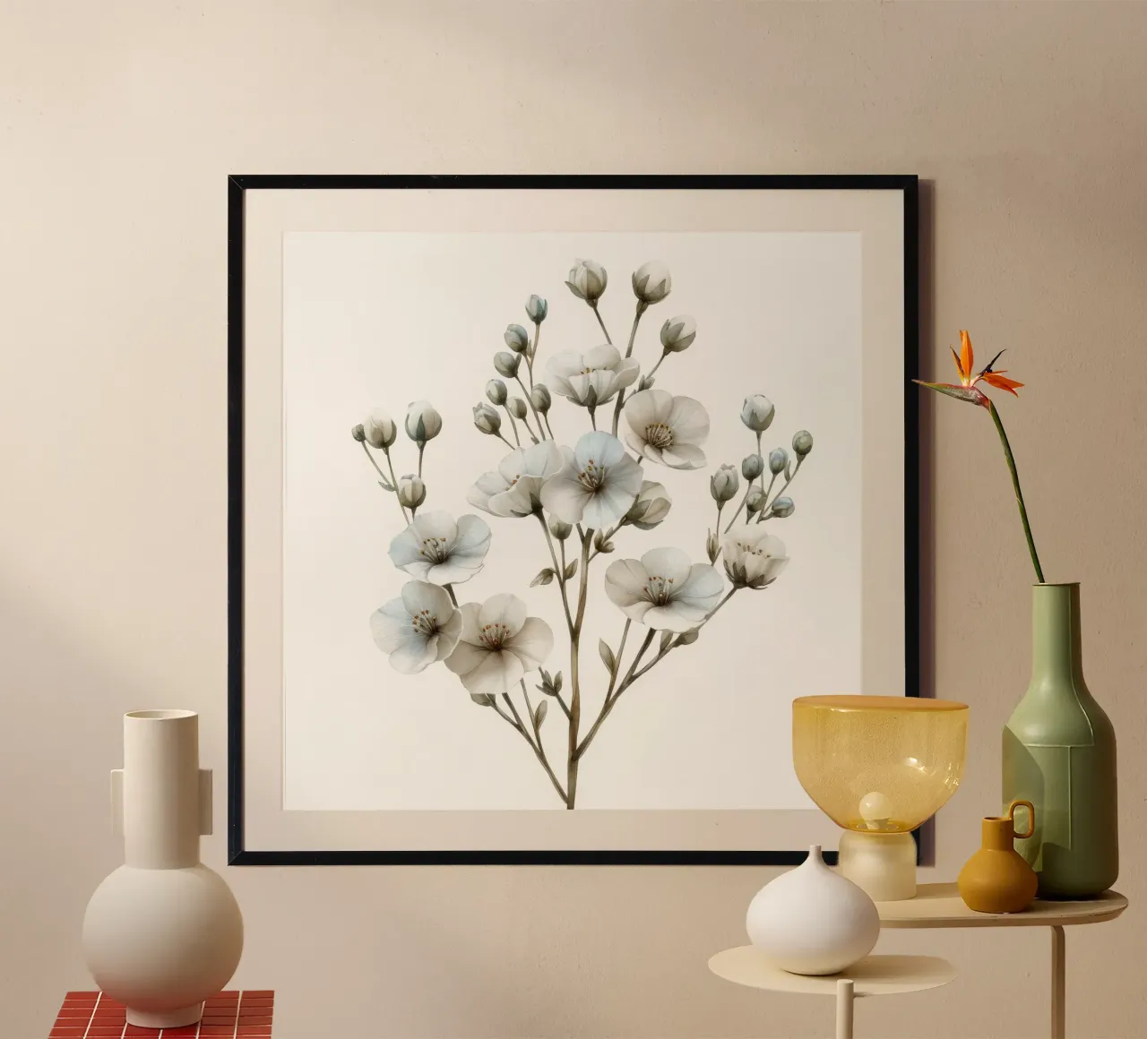 Gypsophile Fleur d'haleine de bébé 2 poster de Bold Blooms
