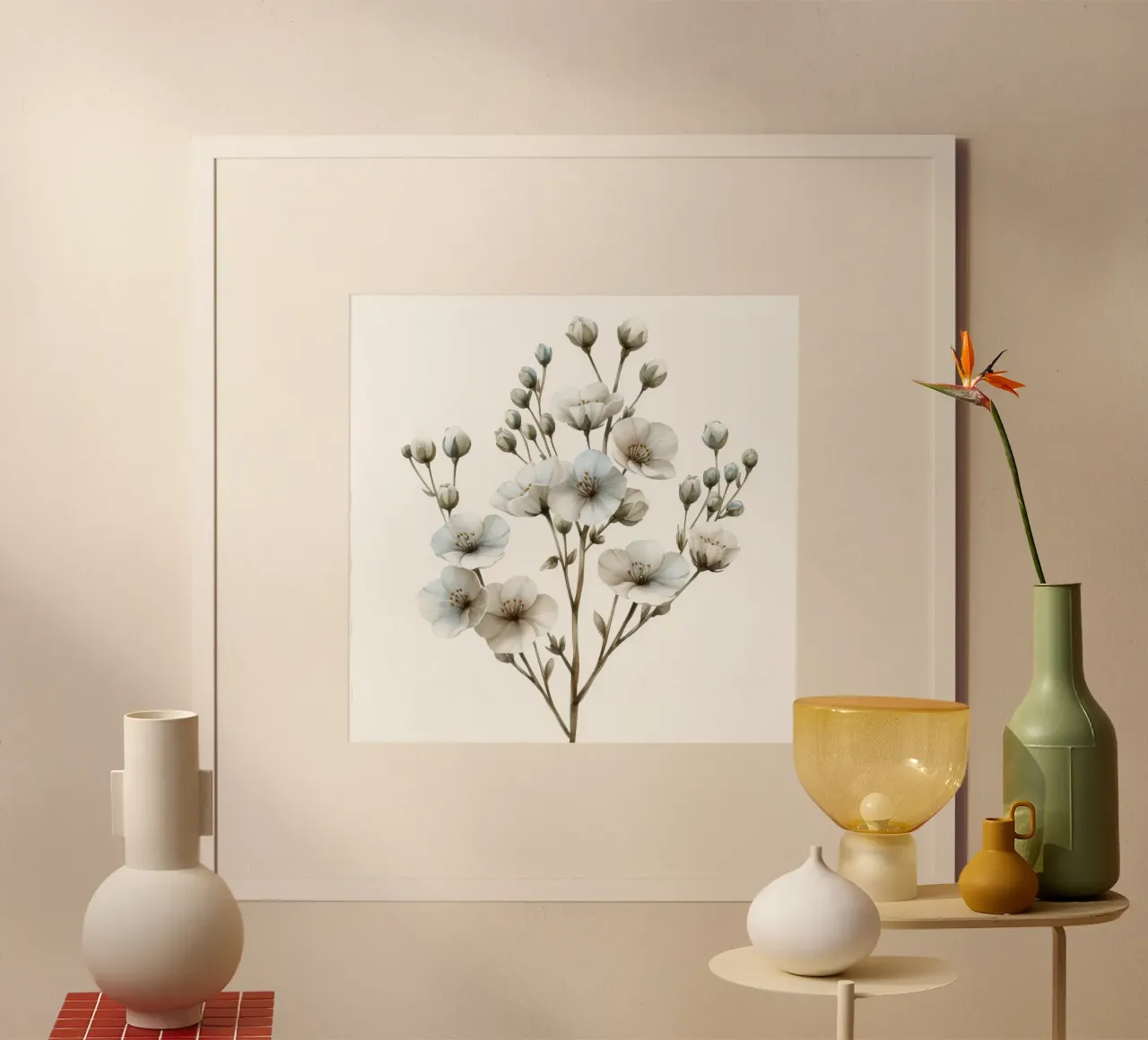 Gypsophile Fleur d'haleine de bébé 2 poster de Bold Blooms
