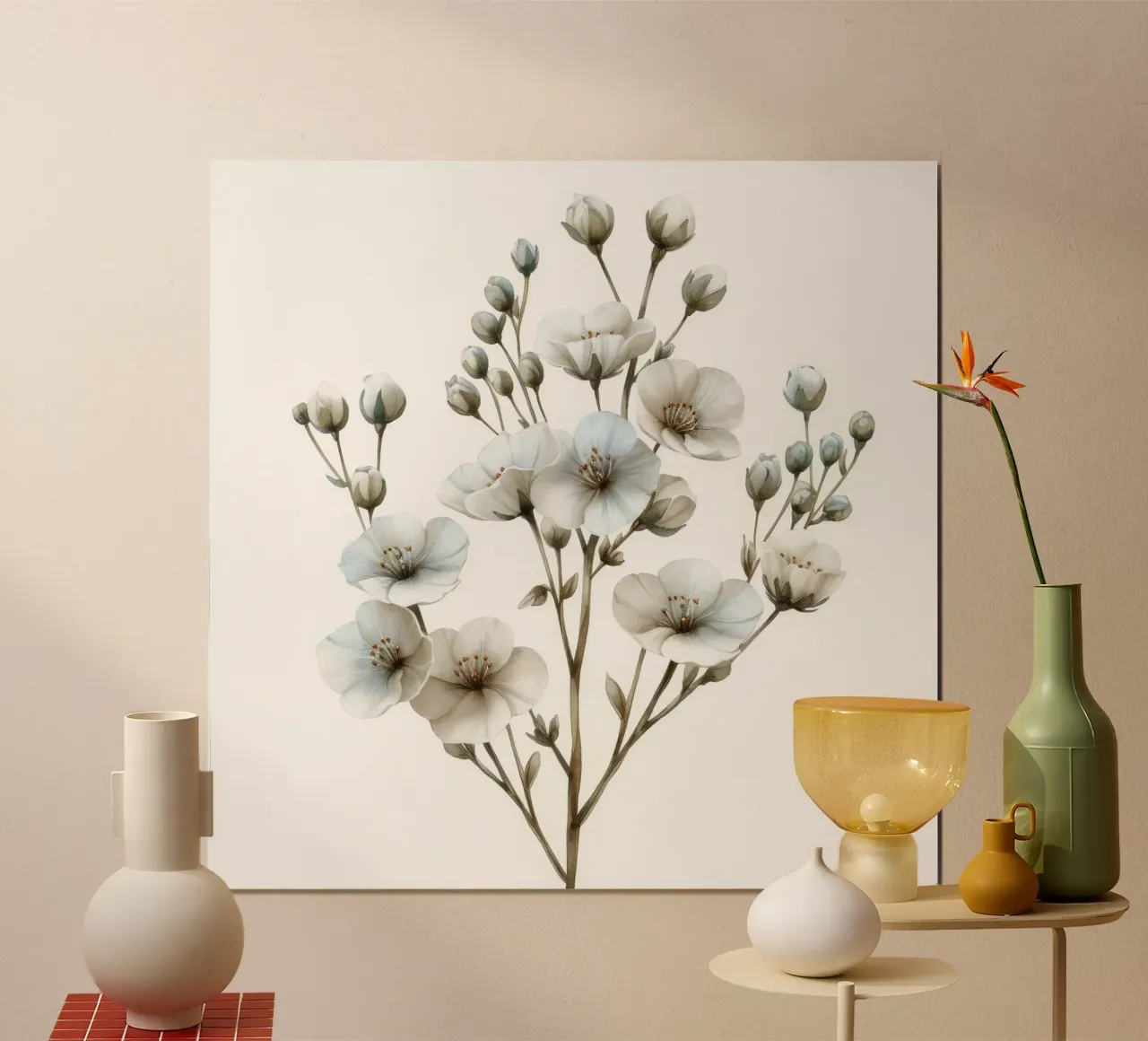 Gypsophile Fleur d'haleine de bébé 2 poster de Bold Blooms