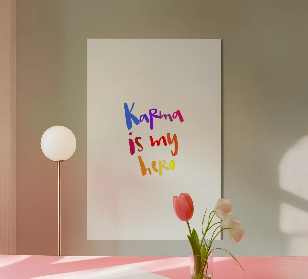Karma acrylic glass by Brushmeetspaper