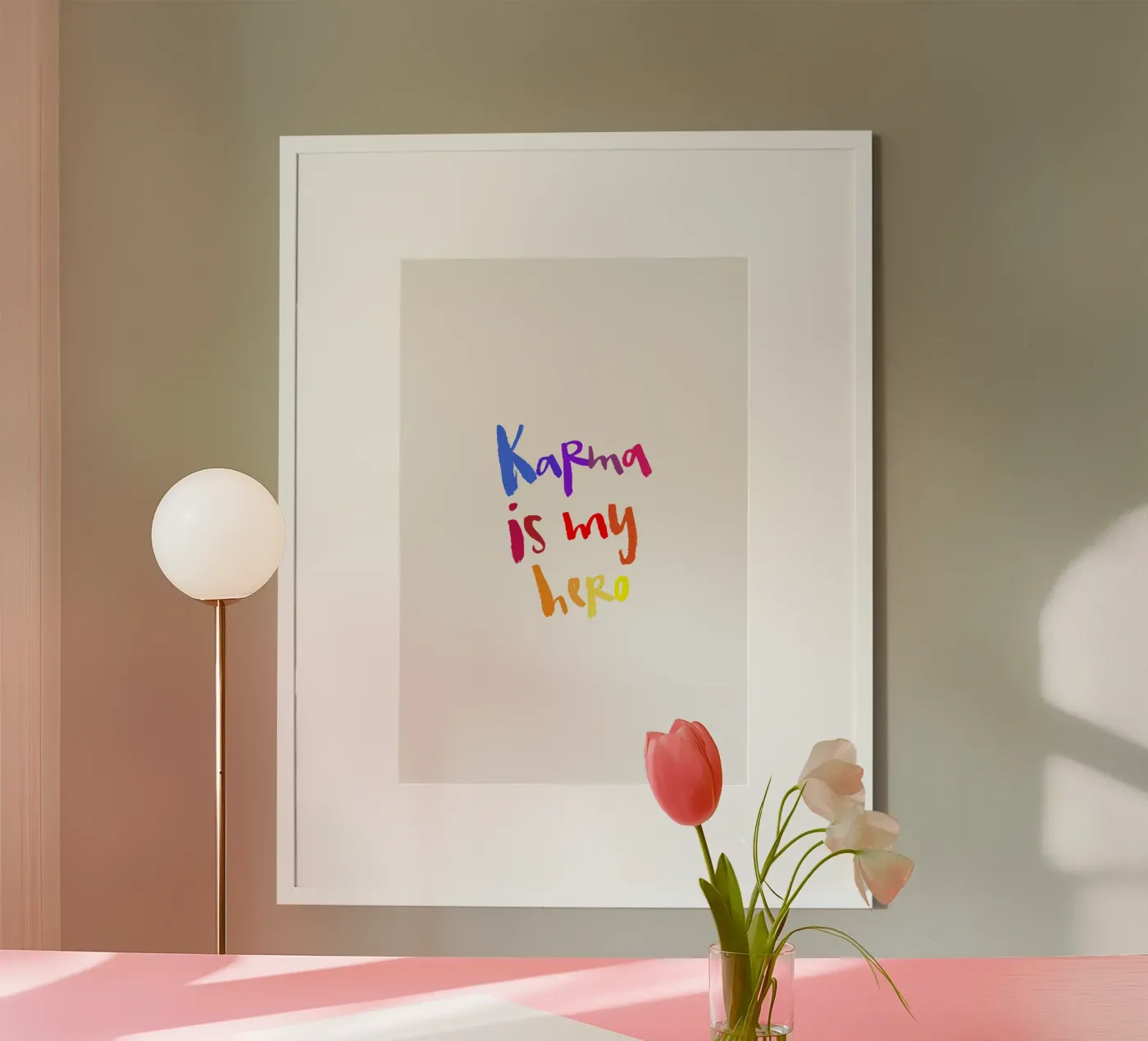 Karma poster van Brushmeetspaper