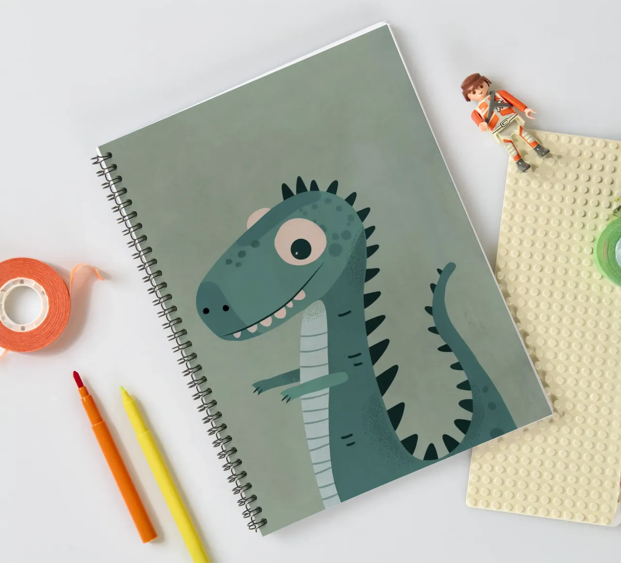 Boho Nursery 9 Dinosaur 1 spiral notebook by Boho Print Collection