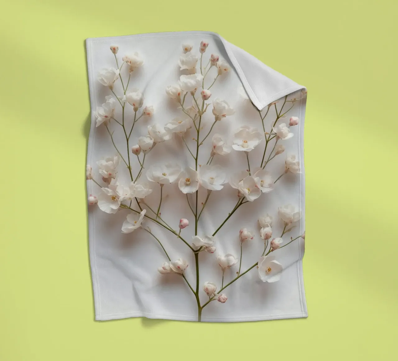Gypsophile Fleur d'haleine de bébé 4 plaid polaire de Bold Blooms
