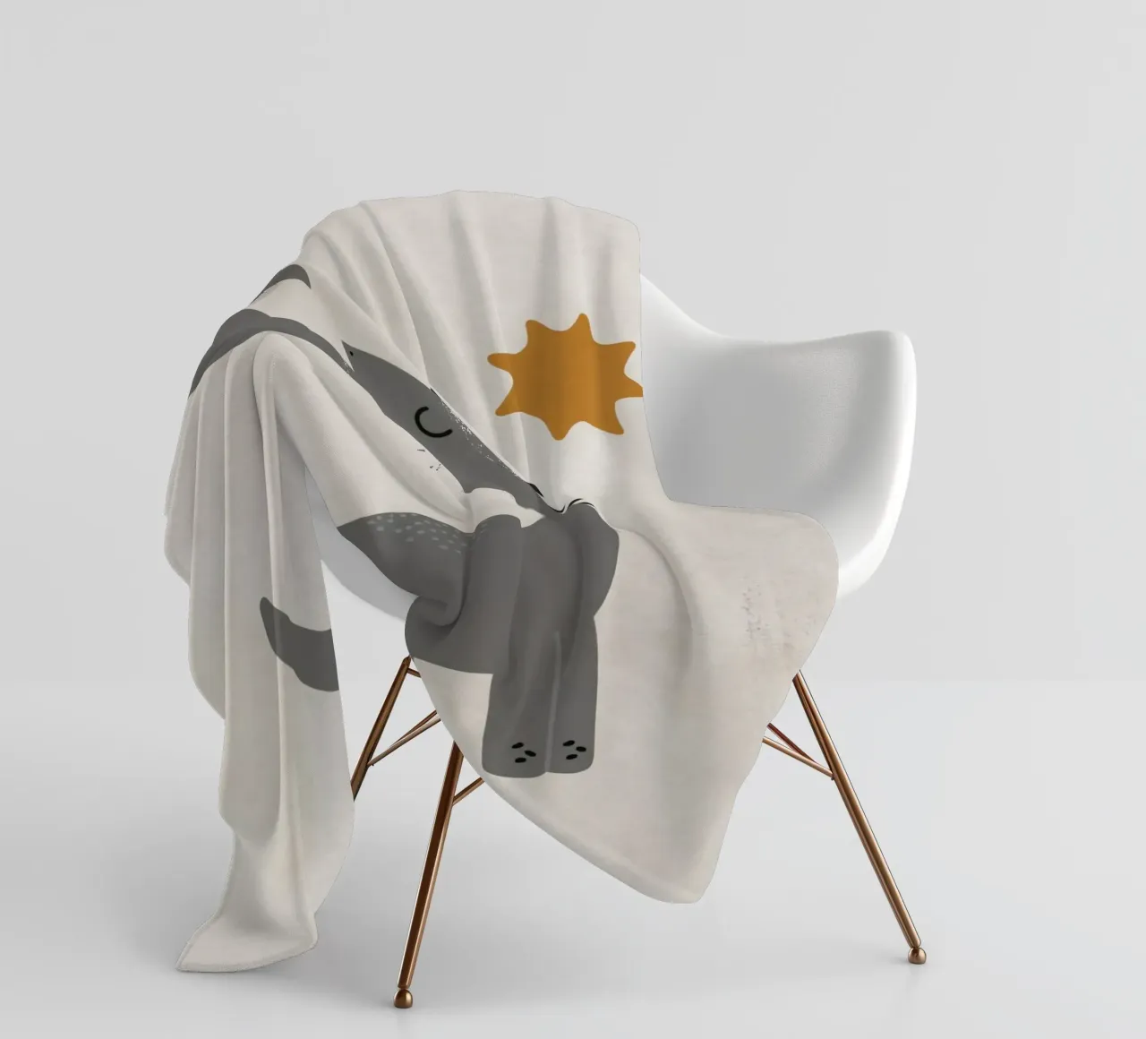 Boho Nursery 9 Dinosaur 4 coperta in pile da Boho Print Collection