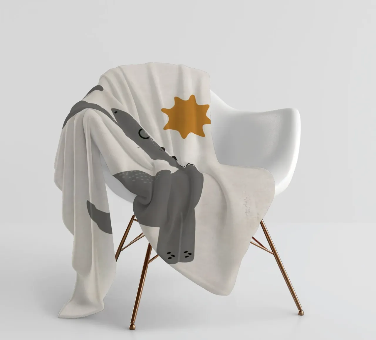 Boho Nursery 9 Dinosaur 4 coperta in pile da Boho Print Collection