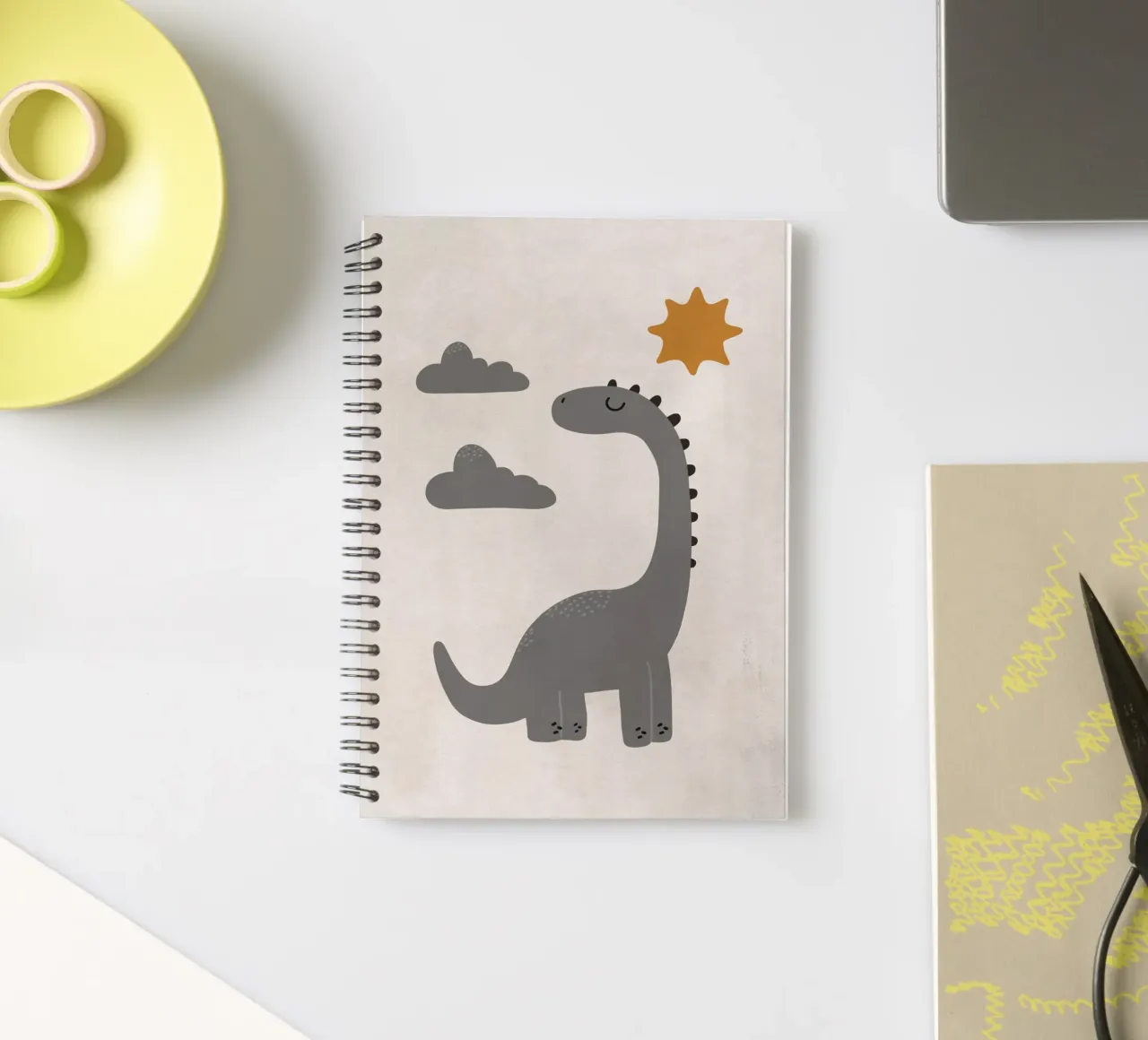 Boho Nursery 9 Dinosaur 4 spiral notebook by Boho Print Collection