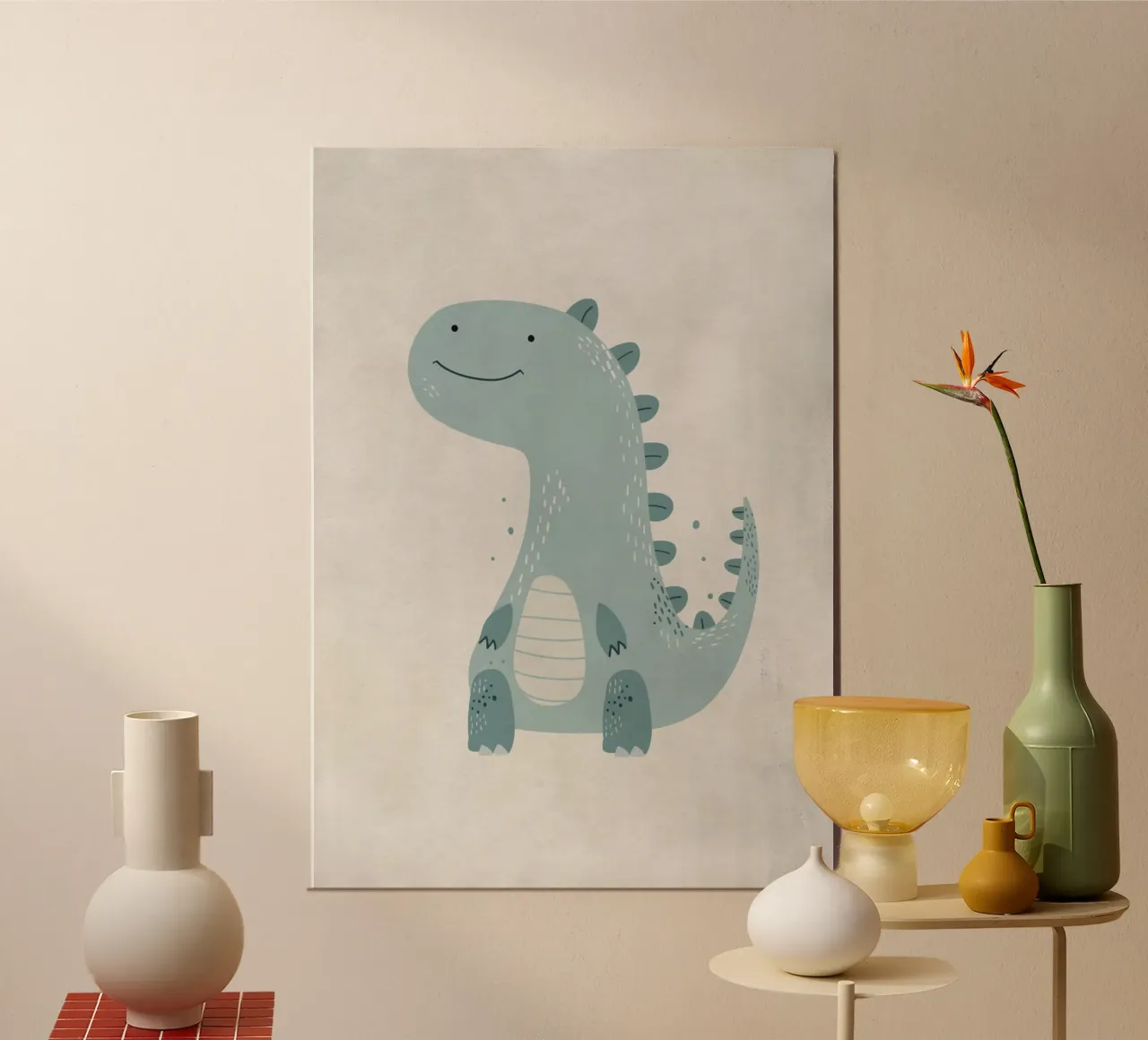 Boho Nursery 10 Dinosaur 1 alluminio dibond da Boho Print Collection