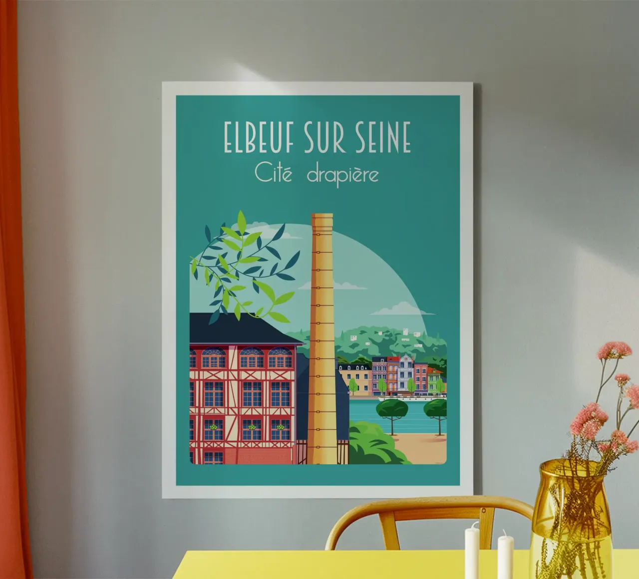 Elbeuf sur Seine tela con Cornice a cassetta da Raphaël Delerue